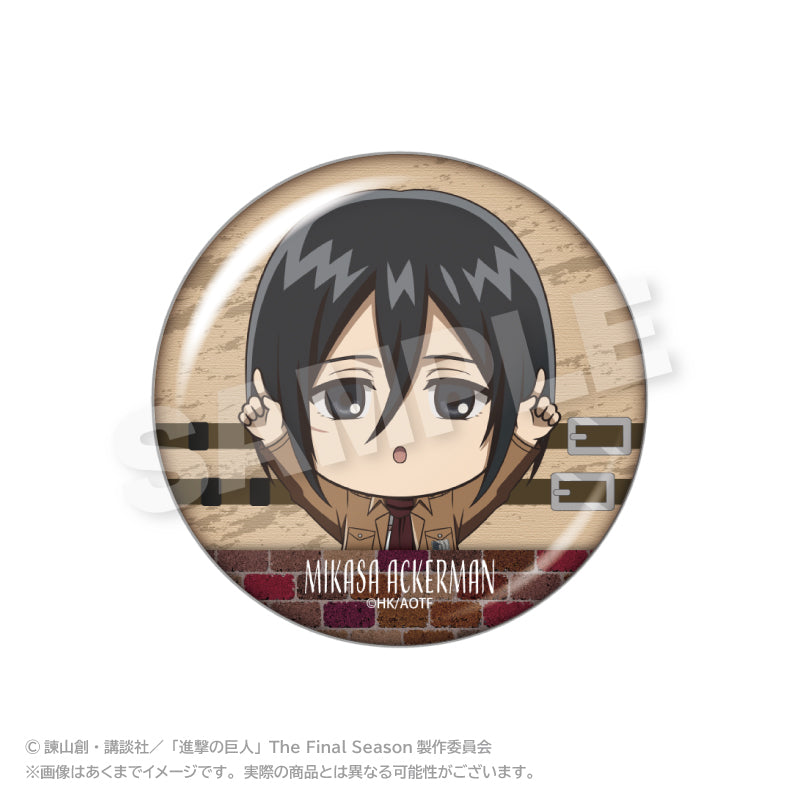 進撃の巨人 ぽいんつ缶バッジ ミカサ・アッカーマン【予約商品】