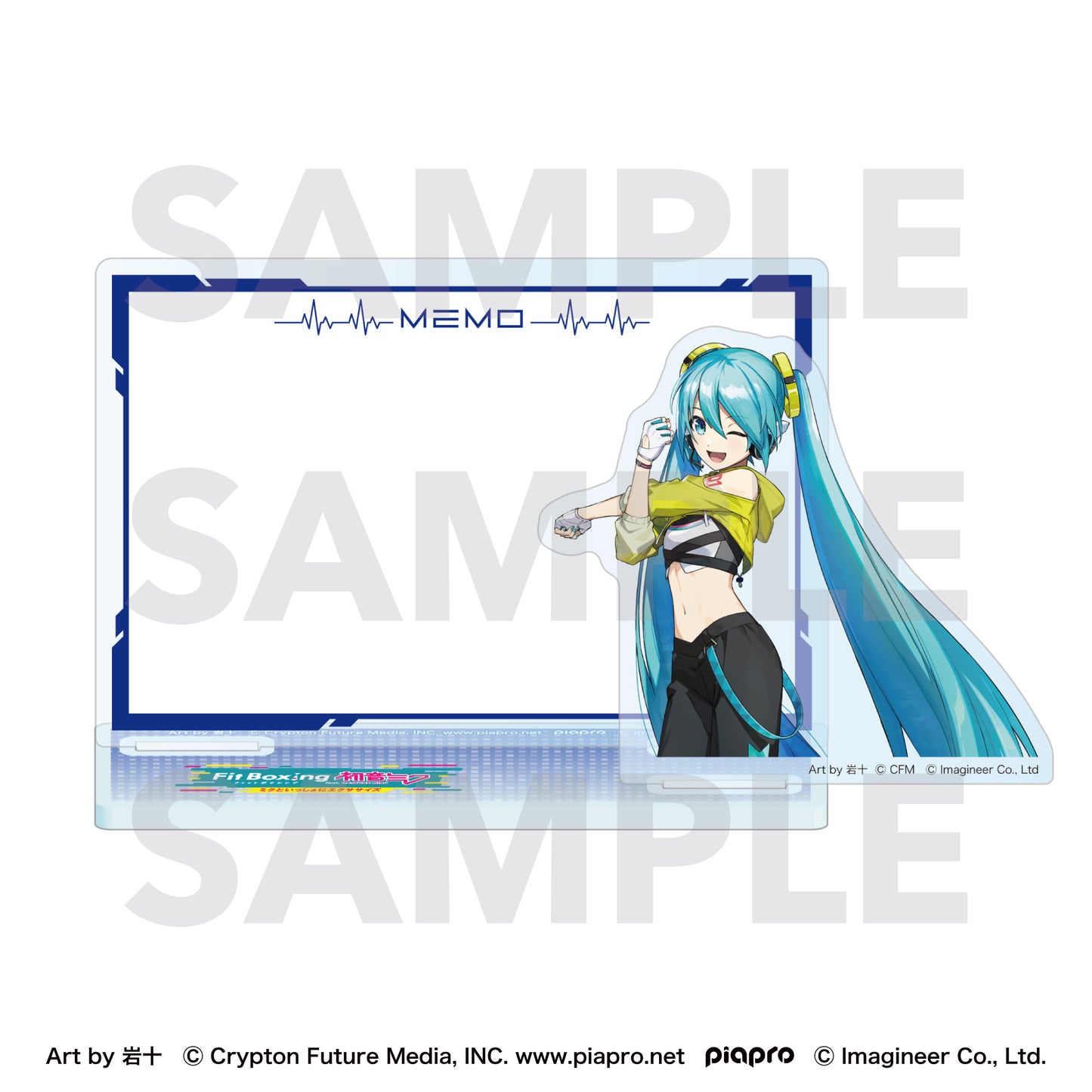 ピアプロキャラクターズ Fit Boxing feat. 初音ミク Art by 岩十 アクリルメモスタンド 初音ミク【予約商品】