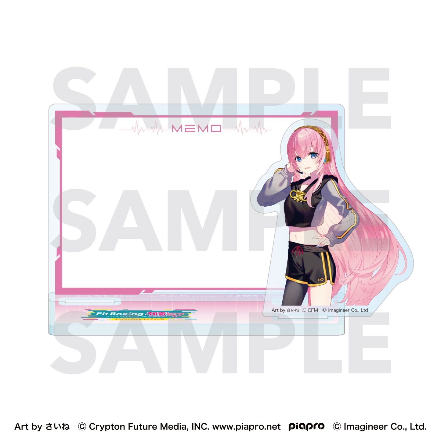 ピアプロキャラクターズ Fit Boxing feat. 初音ミク Art by さいね アクリルメモスタンド 巡音ルカ【予約商品】