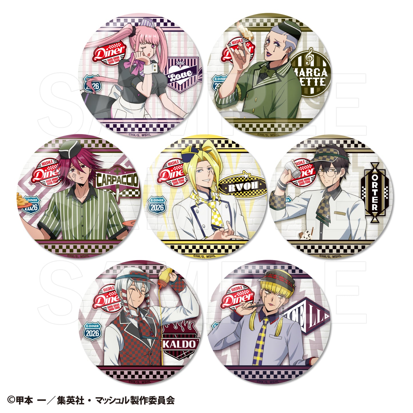【Box/7】マッシュル-MASHLE- PUMP UP DINER 3 トレーディング缶バッジ【予約商品】