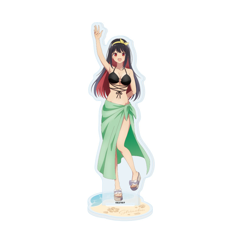 アニメキャラクター ビーチスタイル トレーディングカード アクリルスタンド 真夜中ハートチューン 08 雨月しのぶ ビーチデート