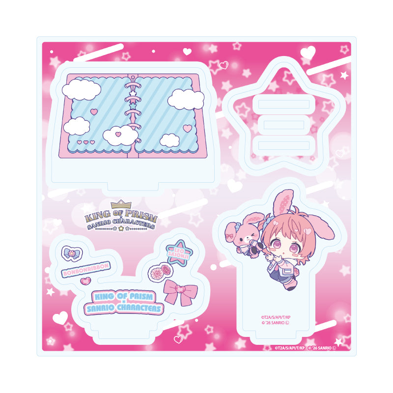 アクリルスタンドプレート KING OF PRISM 10th ANNIVERSARY×サンリオキャラクターズ 16 西園寺レオ×ぼんぼんりぼん【予約商品】