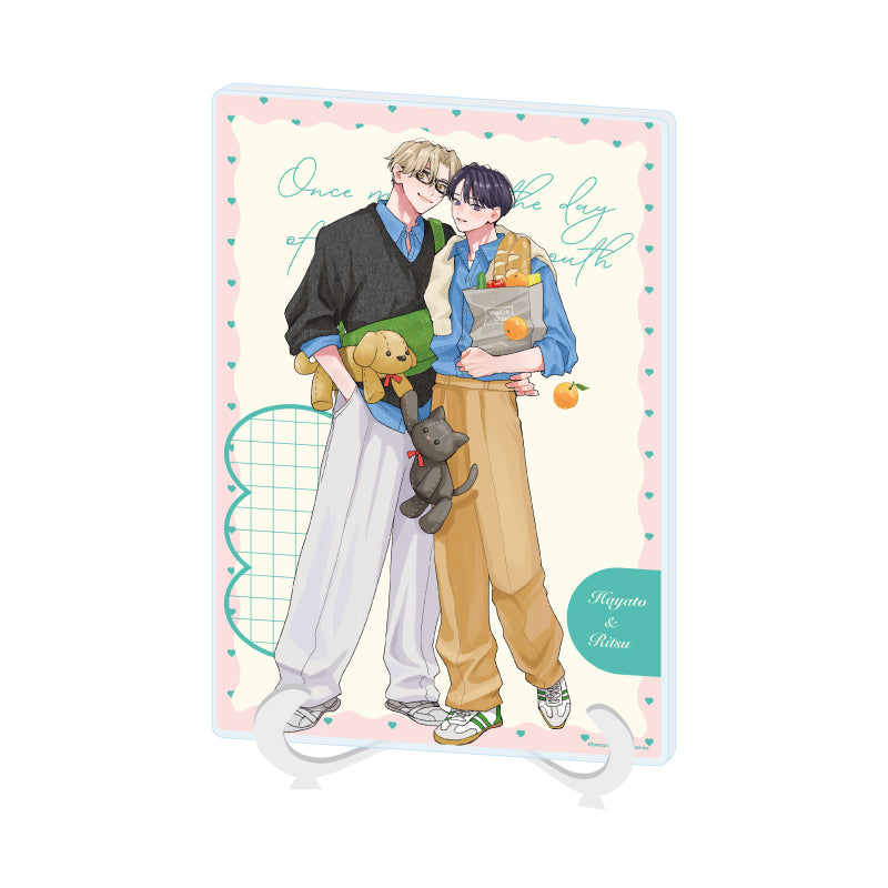 アクリルアートボード A5サイズ アオハル・ワンスモア 01 隼人&律(描き下ろしイラスト)【予約商品】