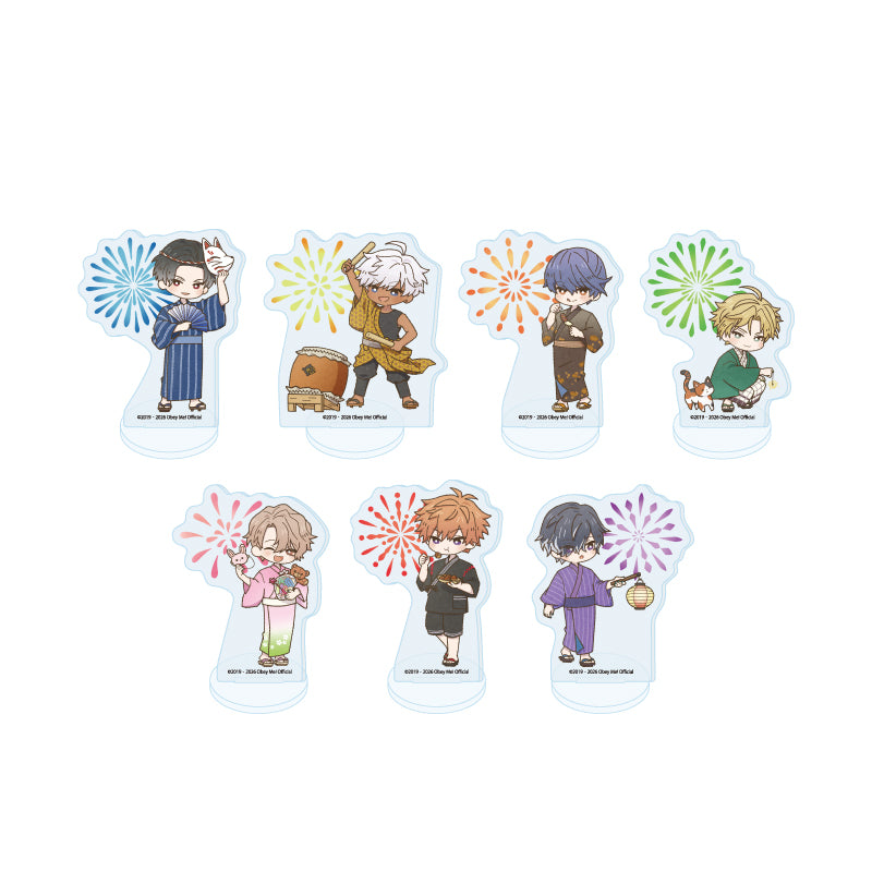 【Box/7】アクリルぷちスタンド Obey Me! Nightbringer 25 レトロアートイラスト【予約商品】