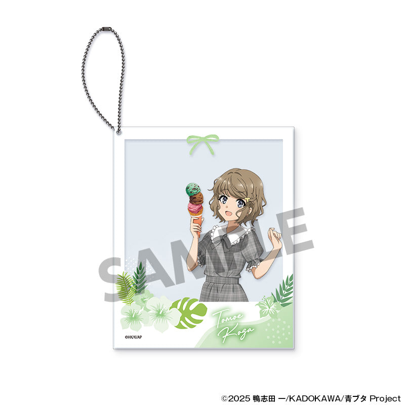 青春ブタ野郎シリーズ 描き下ろしポラロイド風アクリルキーホルダー 古賀朋絵 バカンスVer.【予約商品】