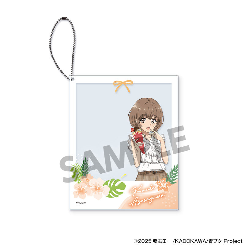 青春ブタ野郎シリーズ 描き下ろしポラロイド風アクリルキーホルダー 梓川花楓 バカンスVer.【予約商品】