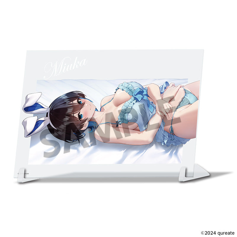バニーガーデン 描き下ろしビジュアルアクリルプレート 美羽香 添い寝A Ver.【予約商品】