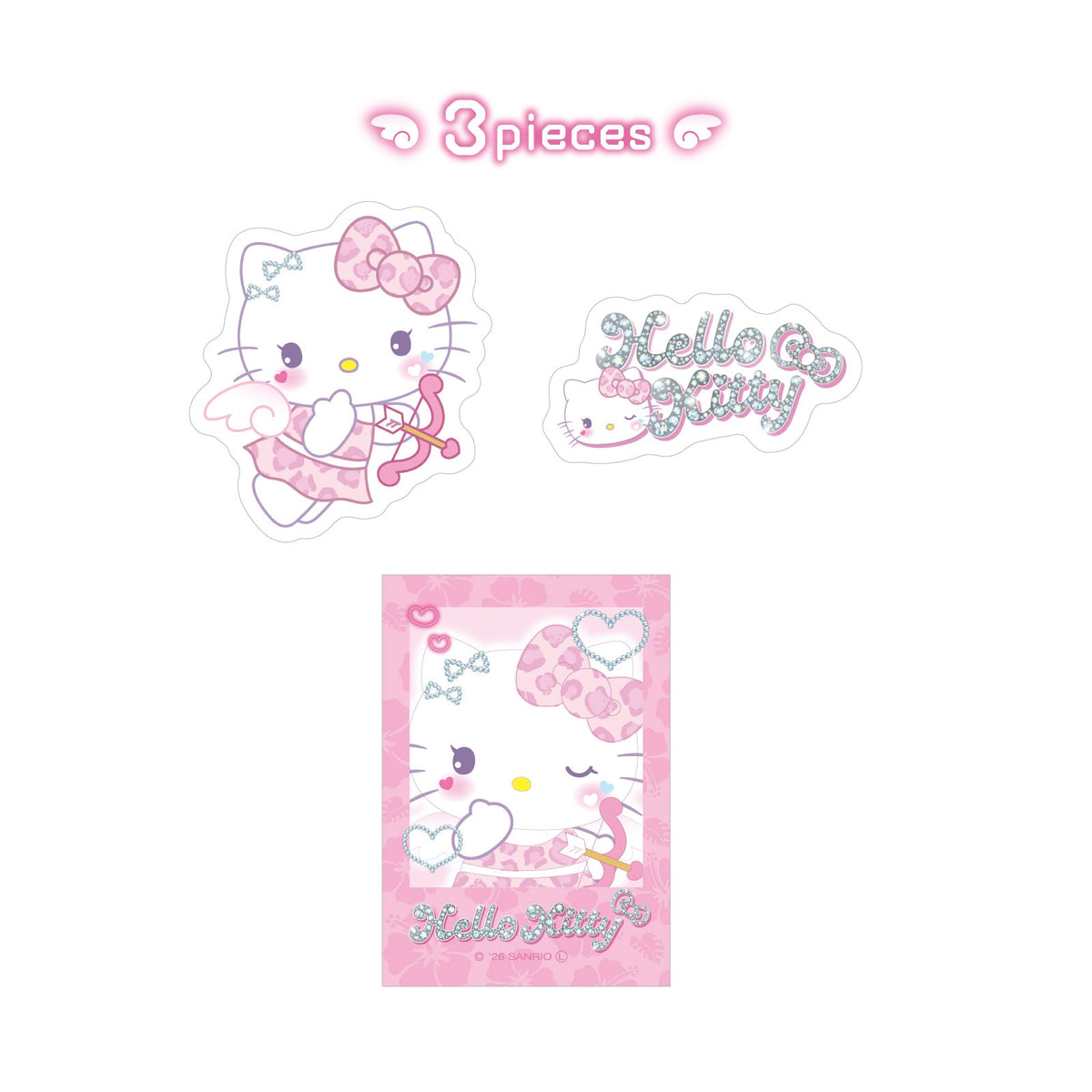 サンリオキャラクターズ クリアホログラムステッカーセット ハローキティ/まっしろ天使【予約商品】