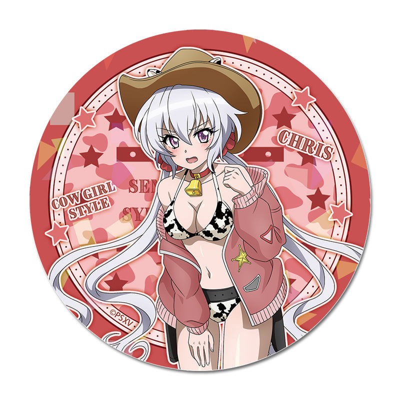 戦姫絶唱シンフォギアXV 描き下ろし キラキラBIG缶バッジ 雪音クリス カウガールVer.【予約商品】