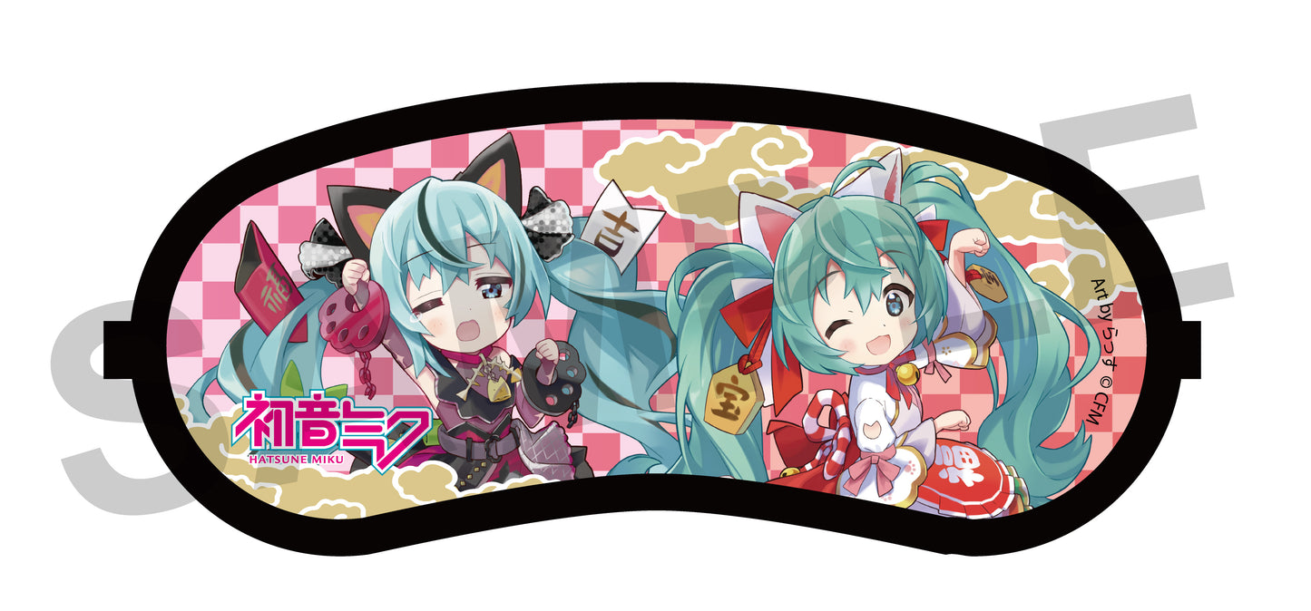 初音ミク×招き猫 高枕安眠アイマスク Art by らっす【お取り寄せ商品】