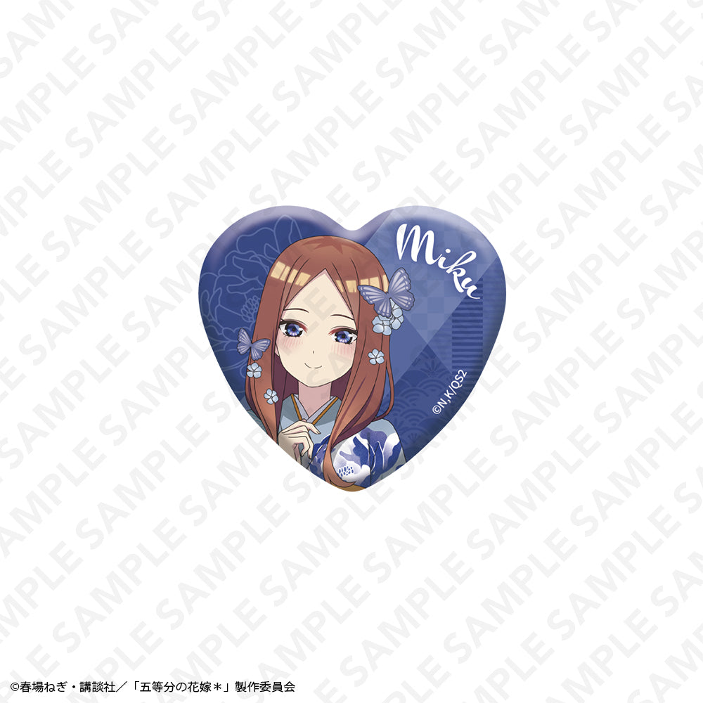 五等分の花嫁* オーロラハート型缶バッジ 中野三玖【予約商品】