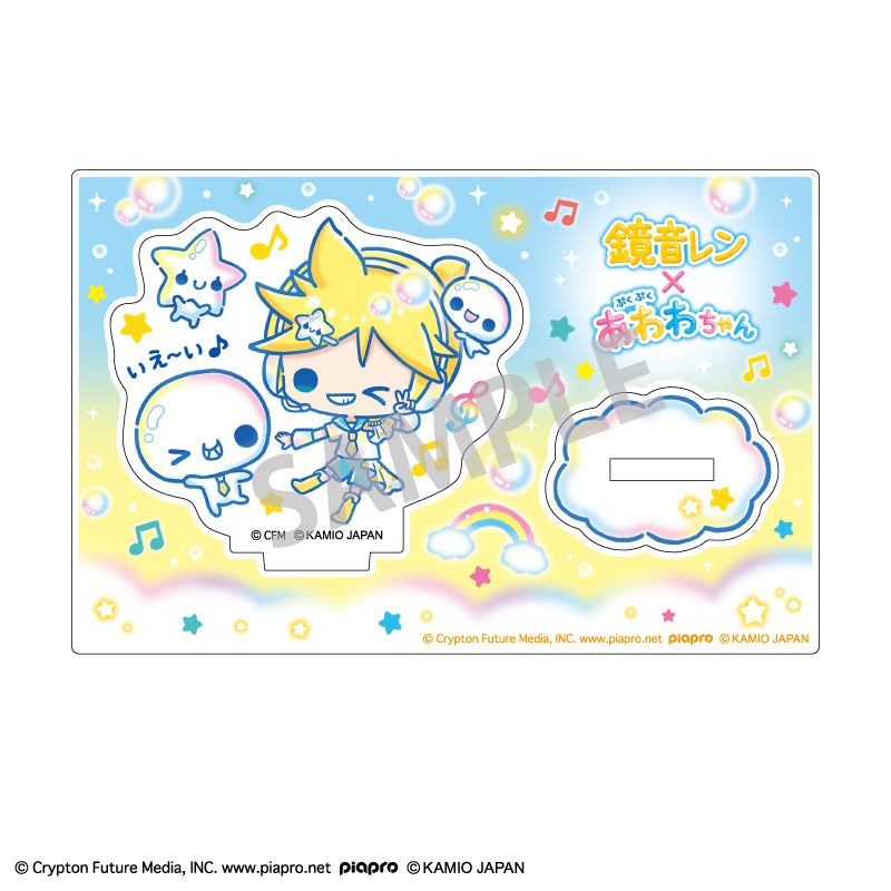 初音ミク×ぷくぷくあわわちゃん ミニアクリルスタンド 鏡音レン【予約商品】