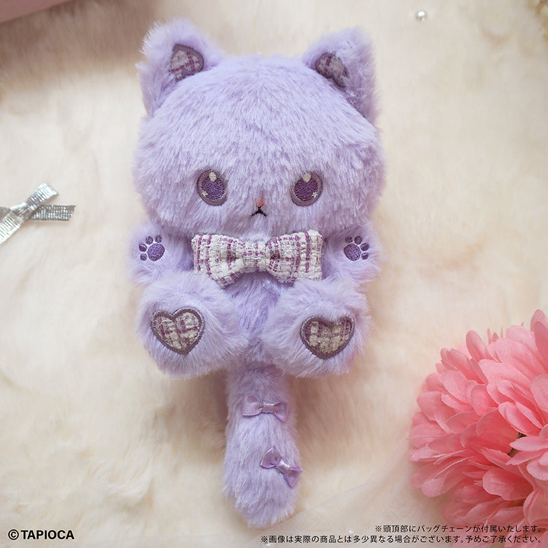 タピオカ オリジナル たぴにゃんこ ツイードリボンVer. パープル【予約商品】