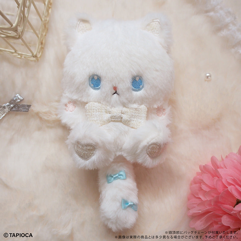 タピオカ オリジナル たぴにゃんこ ツイードリボンVer. ホワイト【予約商品】