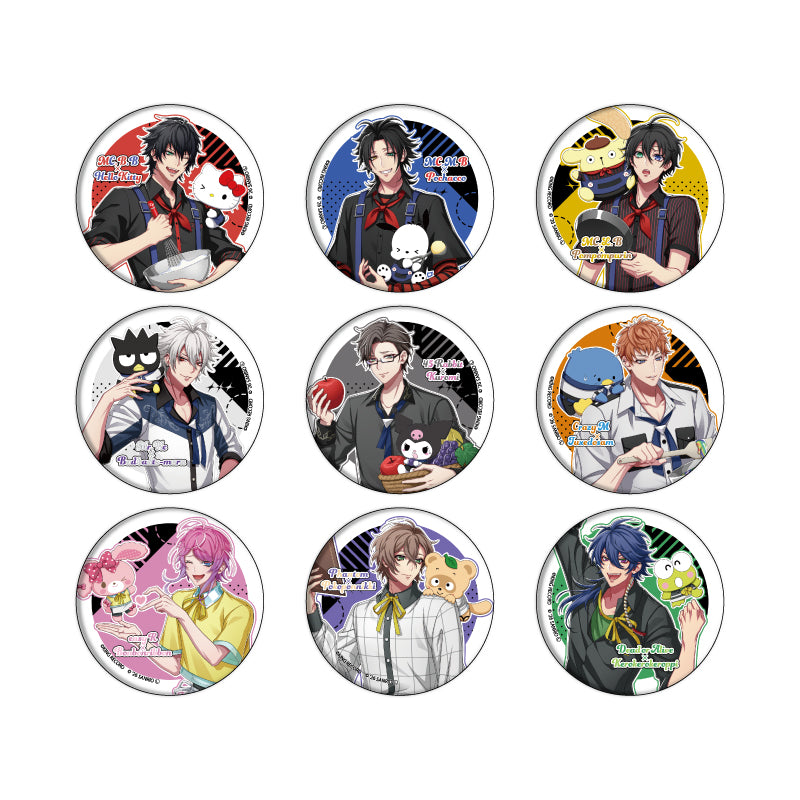 【Box/9】缶バッジ ヒプノシスマイク SANRIO NAKAYOKU EDIT 01 コラボイラスト【予約商品】