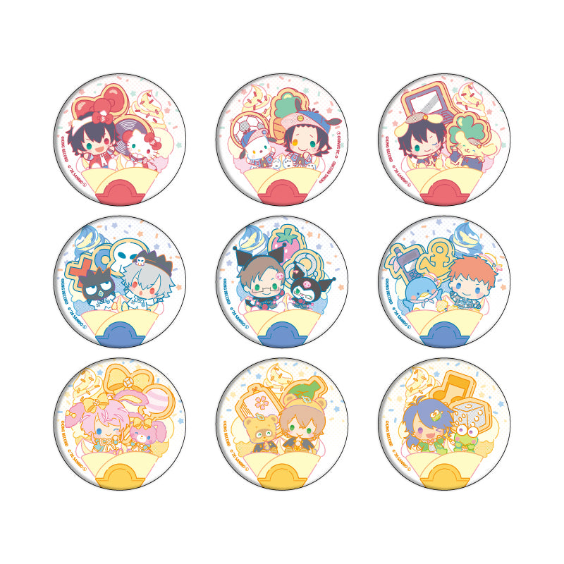 【Box/9】缶バッジ ヒプノシスマイク SANRIO NAKAYOKU EDIT 03 コラボイラスト【予約商品】