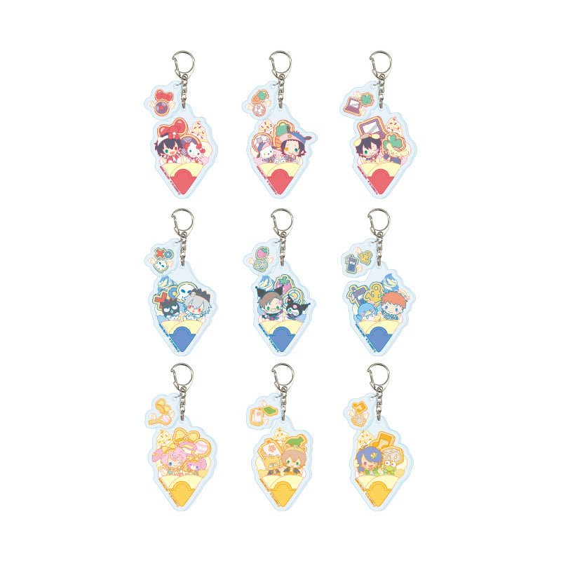 【Box/9】パーツ付きアクリルキーホルダー ヒプノシスマイク SANRIO NAKAYOKU EDIT 01 コラボイラスト【予約商品】