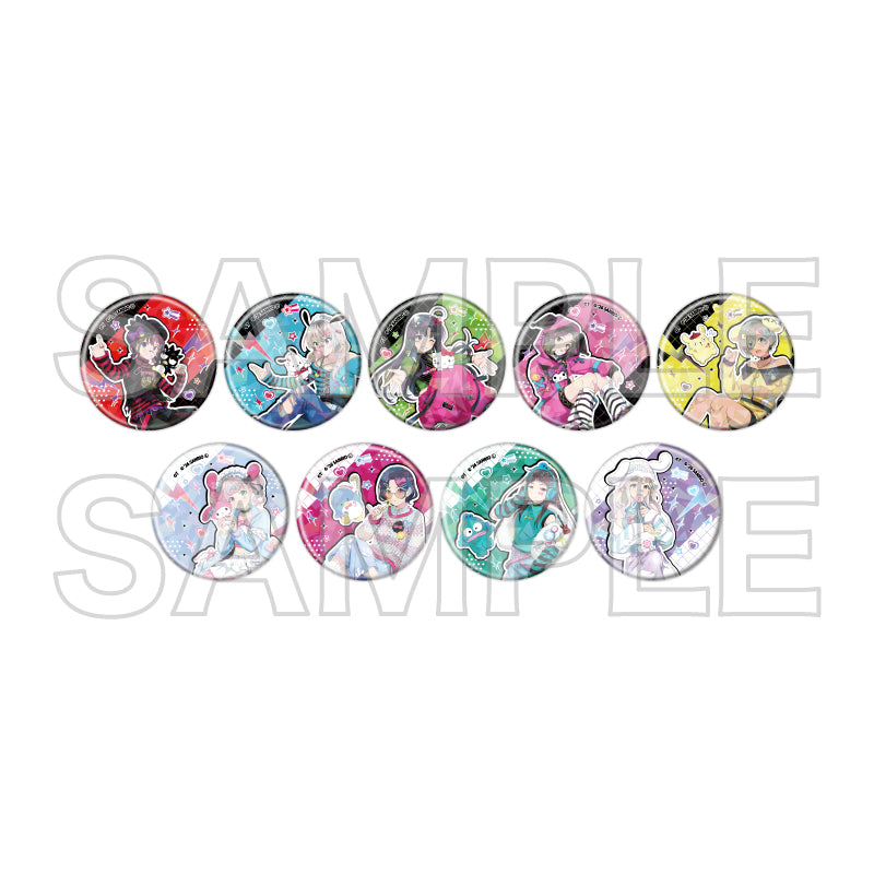 【Box/9】ホログラム缶バッジ(57mm) ガールズバンドクライ×サンリオキャラクターズ 03 コラボイラスト【予約商品】