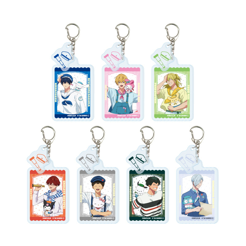 【Box/7】パーツ付きアクリルキーホルダー 忘却バッテリー×サンリオキャラクターズ 01 コラボイラスト【予約商品】