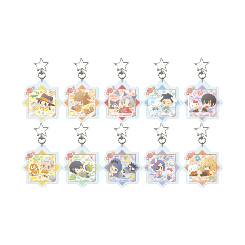 【Box/10】星型ナスカンアクリルキーホルダー 家庭教師ヒットマンREBORN!×SANRIO CHARACTERS 01 コラボイラスト【予約商品】