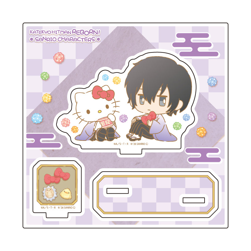 アクリルスタンドプレート 家庭教師ヒットマンREBORN!×SANRIO CHARACTERS 15 雲雀恭弥×ハローキティ(コラボイラスト)【予約商品】