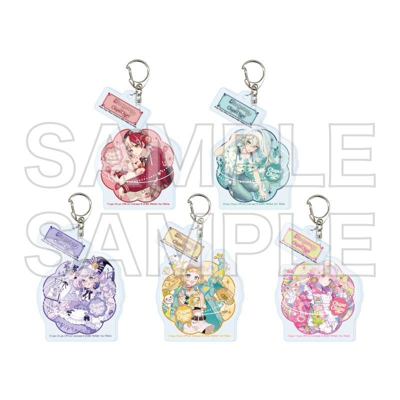 【Box/5】パーツ付きアクリルキーホルダー 複数イラストレーター×チュッパチャプス 01 コラボイラスト【予約商品】