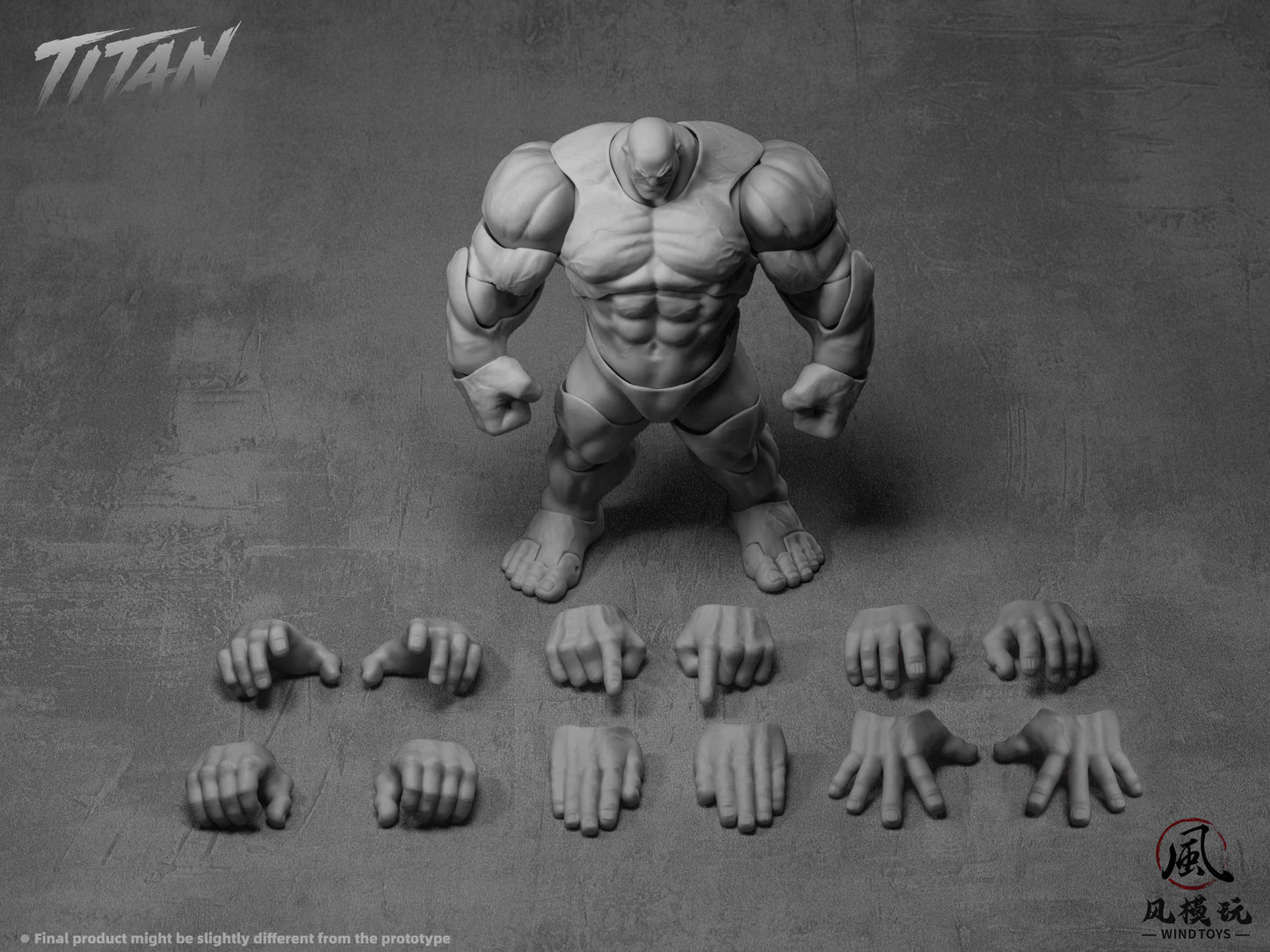 WIND TOYS 1/12スケール 可動フィギュア素体 タイタン FMW012 グレー【予約商品】