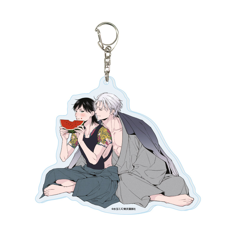 デカアクリルキーホルダー 虎に四目屋 01 四目屋宗明&虎(公式イラスト)【予約商品】