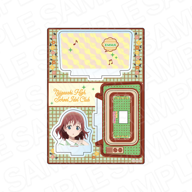 ラブライブ!虹ヶ咲学園スクールアイドル同好会 レイヤーアクリルスタンド エマ・ヴェルデ ニジガクレトロVer.【予約商品】