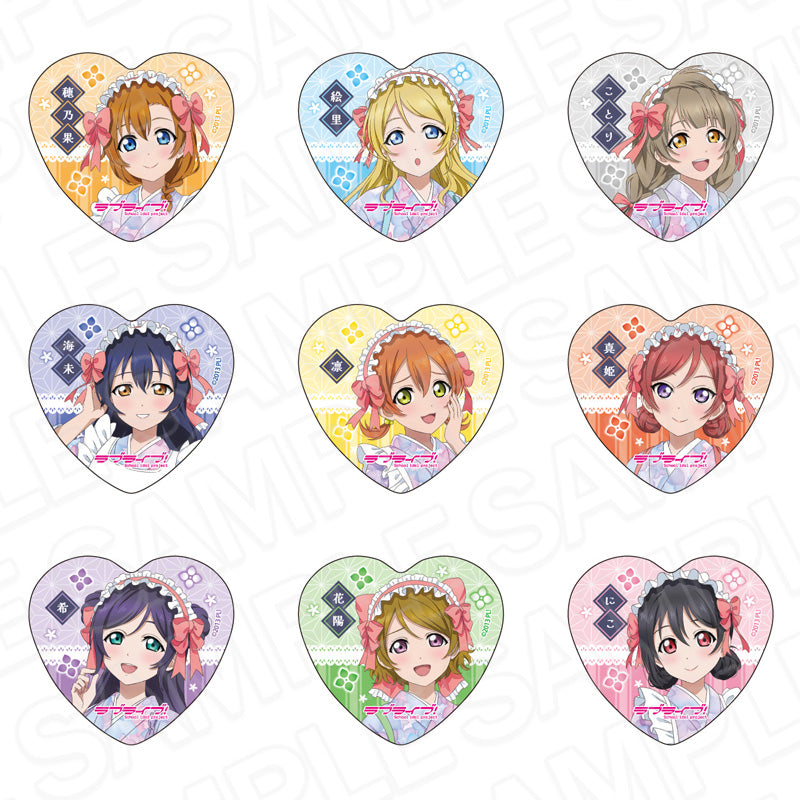 【Box/9】ラブライブ! ハート型カンバッジ 茶寮Ver.【予約商品】