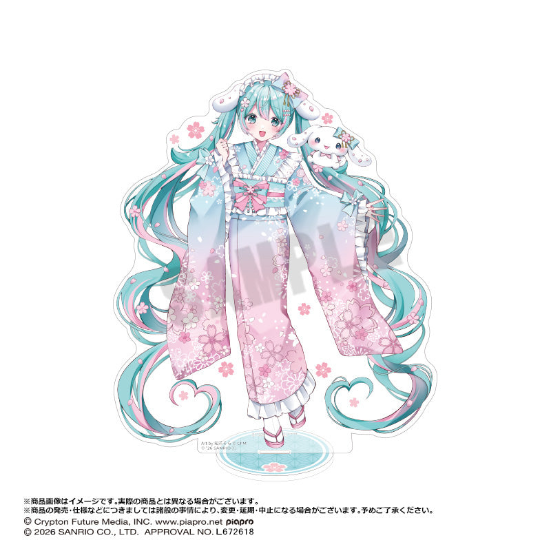 初音ミク×シナモロール 夢桜Ver. BIGアクリルフィギュア A【予約商品】