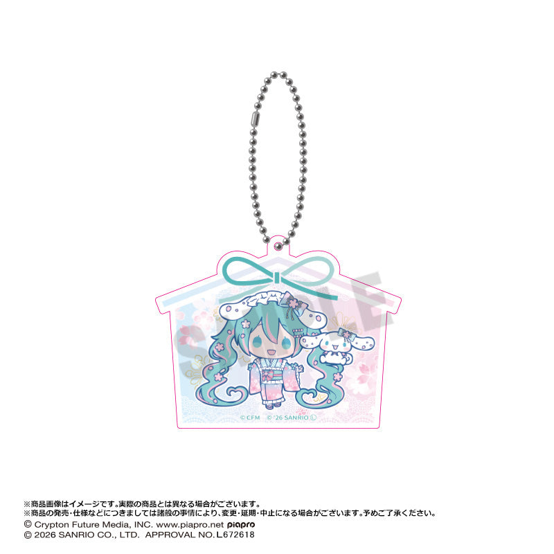 初音ミク×シナモロール 夢桜Ver. アクリルキーホルダー D【予約商品