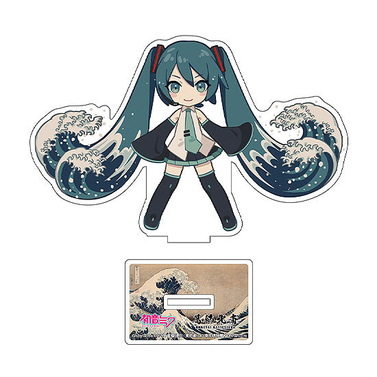 葛飾北斎×初音ミク iXima ダイカットアクリルスタンド 神奈川沖波裏 ミニキャラ【予約商品】