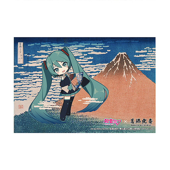 葛飾北斎×初音ミク iXima ポストカード 凱風快晴 ミニキャラ【予約商品