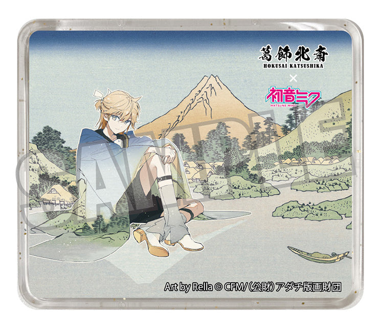 葛飾北斎×初音ミク Rella 立体マグネット 鏡音レン 甲州三坂水面【予約商品】