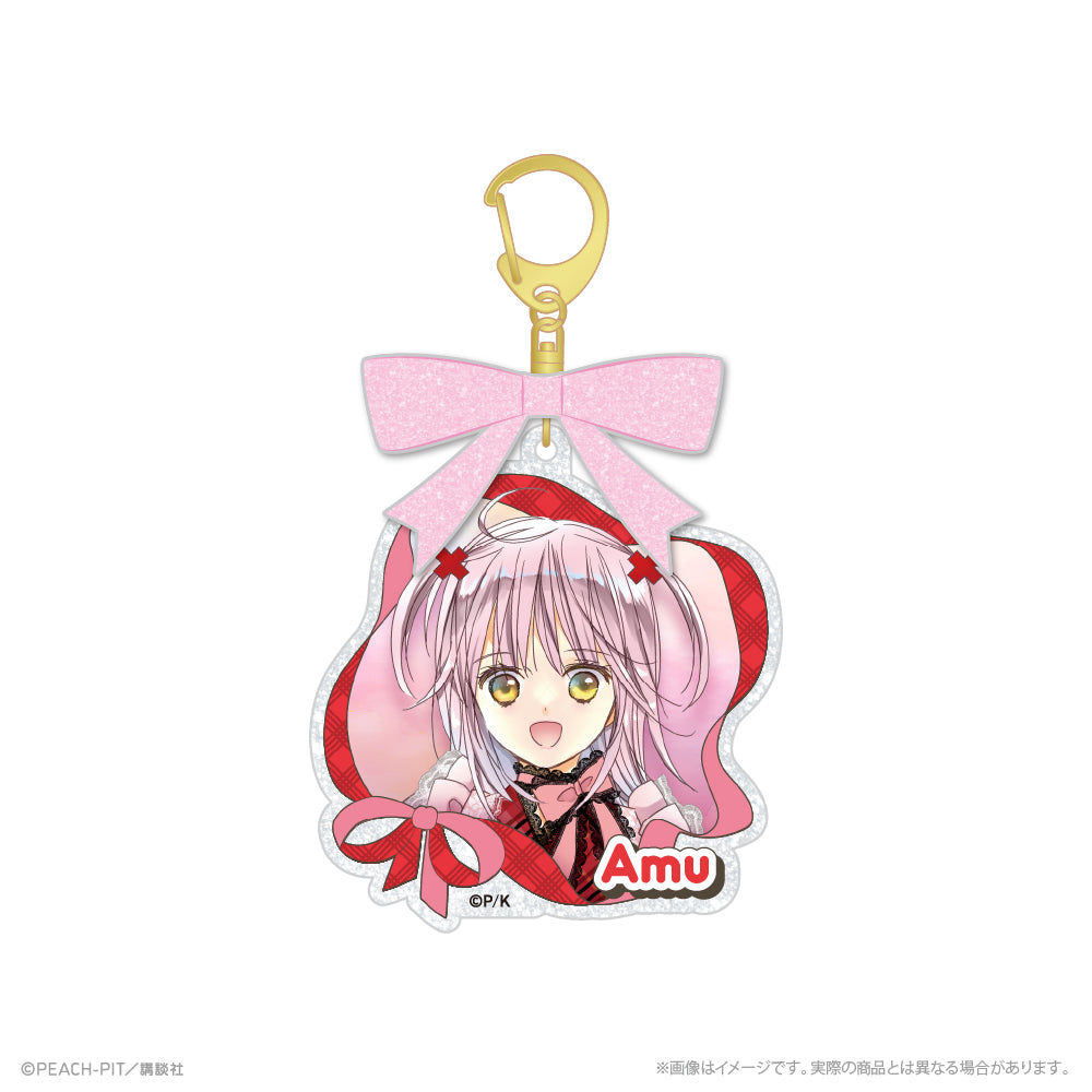 しゅごキャラ! リボン付きアクリルキーホルダー 日奈森あむ 花なり