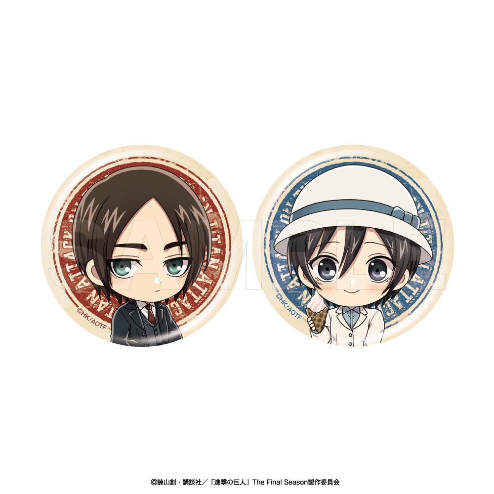 進撃の巨人 キャラバッジセット プレイバック Part5 エレン・ミカサ【予約商品】