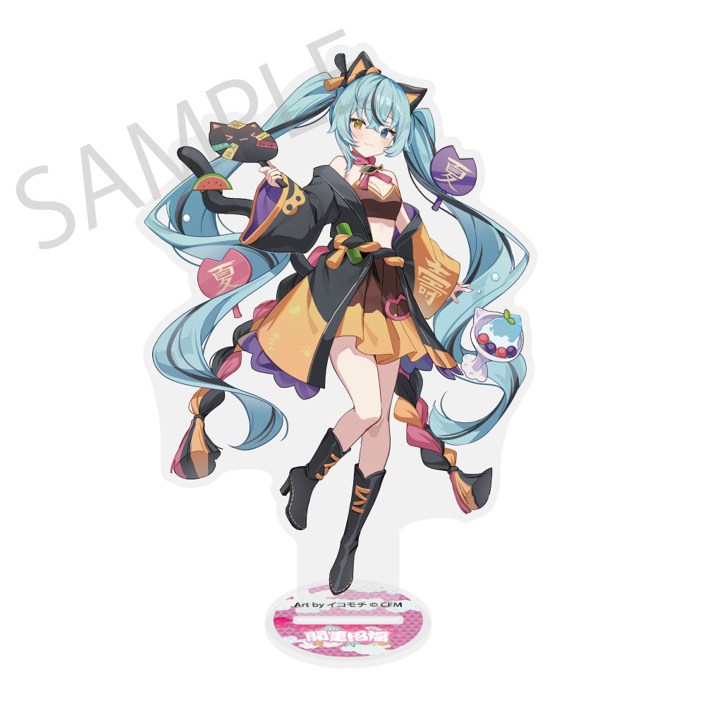 初音ミク×招き猫×真夏の熊谷 ダイカットビッグアクリルスタンド 初音