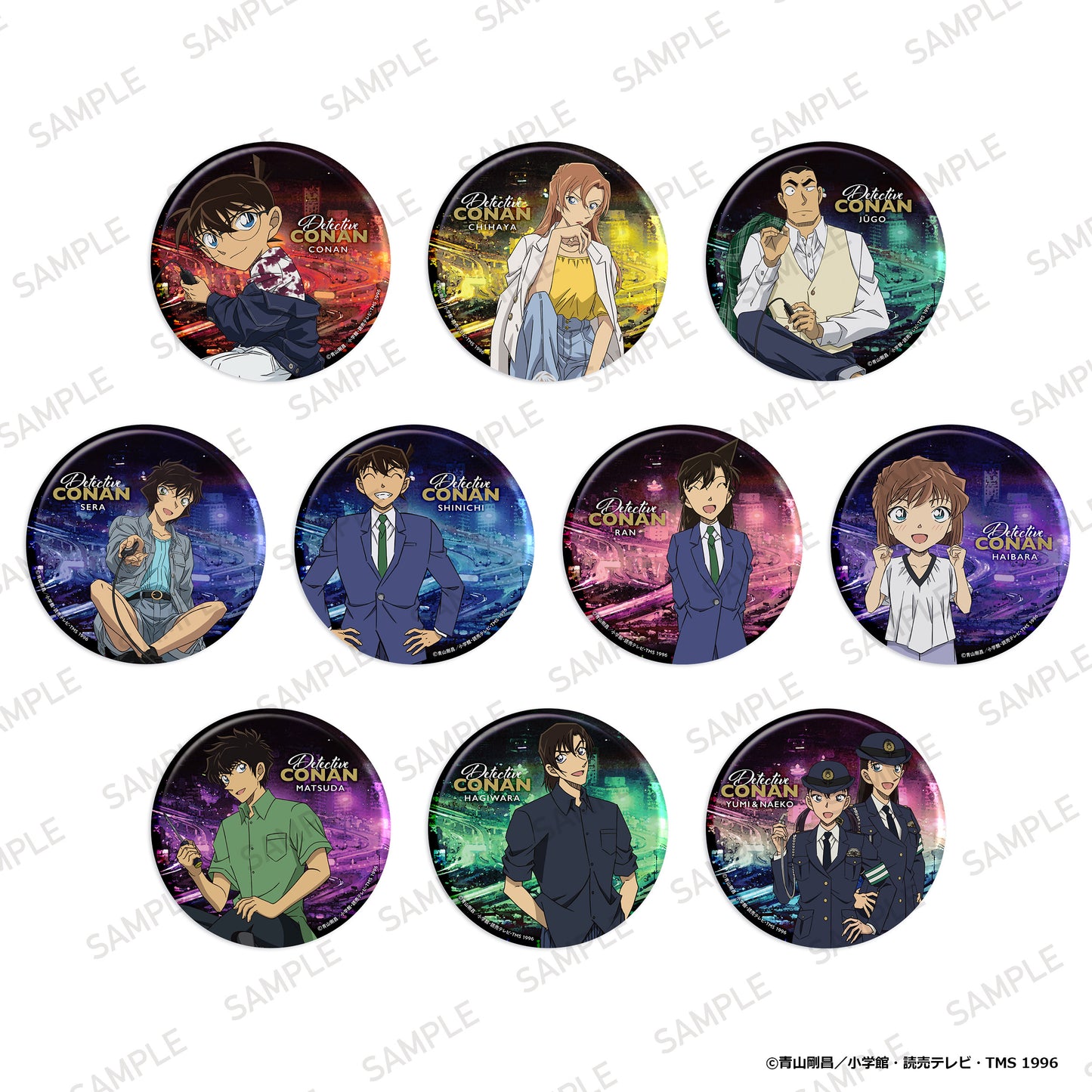 【Box/10】名探偵コナン おおきなきらきらランダム缶バッジ ハイウェイVer.【予約商品】