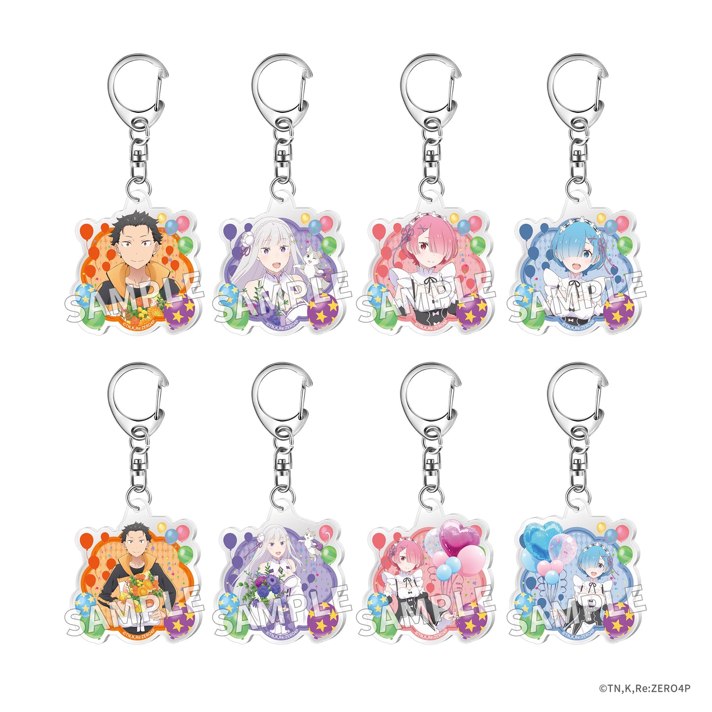 【Box/8】Re:ゼロから始める異世界生活 トレーディングアクリルキーホルダー Flower&Balloon Ver.【予約商品】