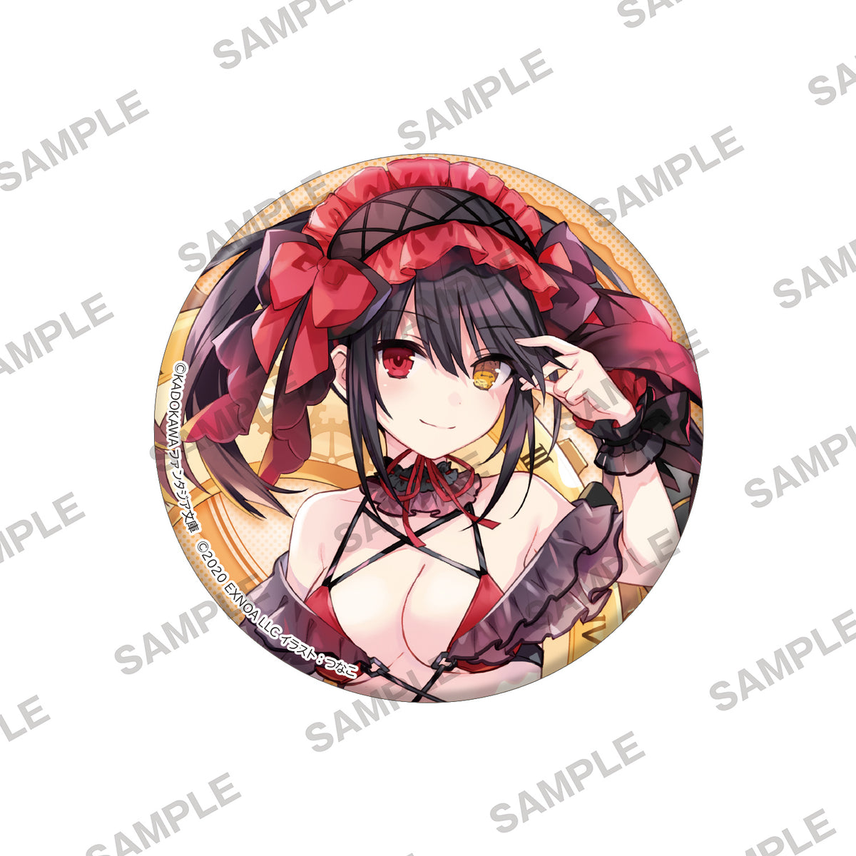 デート・ア・ライブ ビッグホログラム缶バッジ 時崎狂三 水着Ver. B【予約商品】