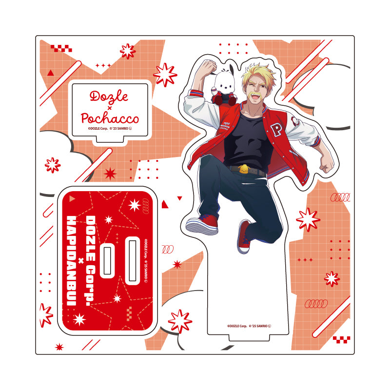 アクリルスタンドプレート ドズル社×はぴだんぶい 01 ドズル×ポチャッコ(コラボイラスト)【予約商品】