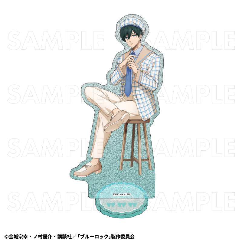 ブルーロック チェックセーラーStyle グリッターアクリルスタンド 糸師凛【予約商品】