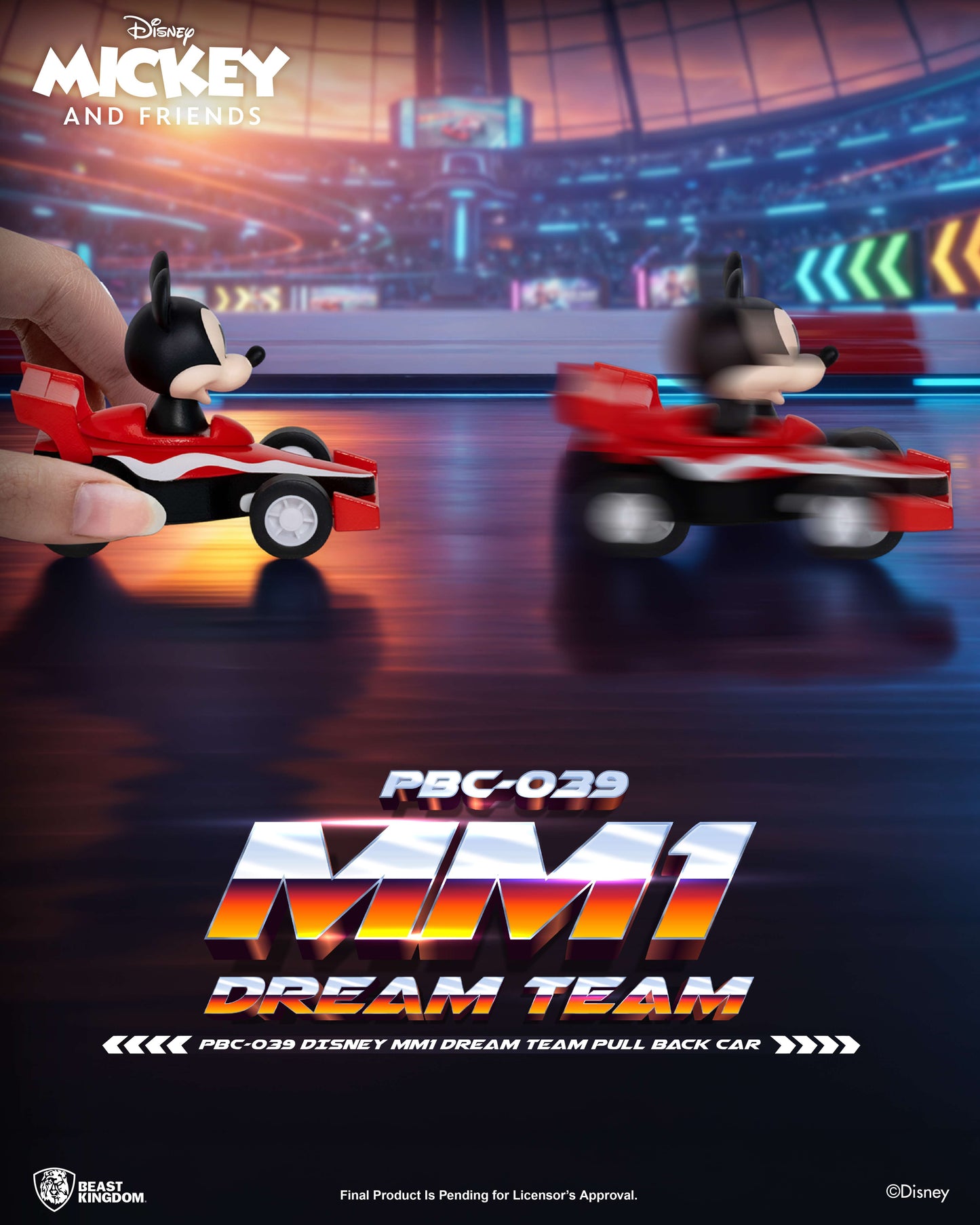 【Box/6】PBC-039 ディズニー MM1 ドリーム・チーム プルバックカー ブラインドボックス(6個入り)【予約商品】