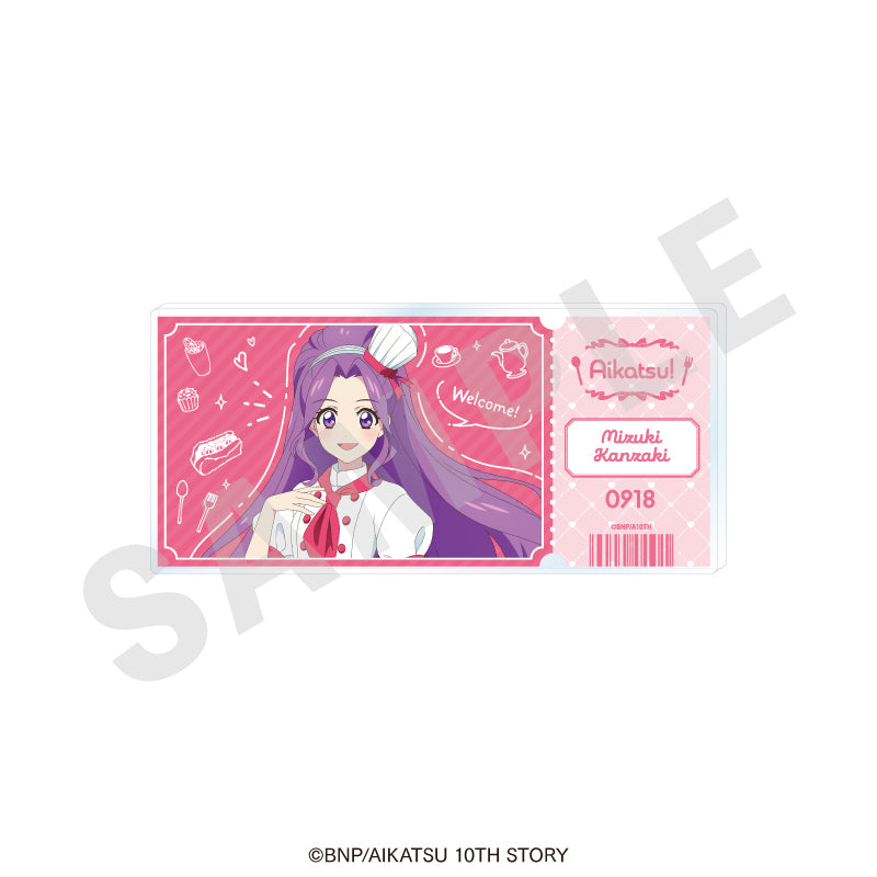 アイカツ! 10th STORY -未来へのSTARWAY- チケット風アクリルブロック