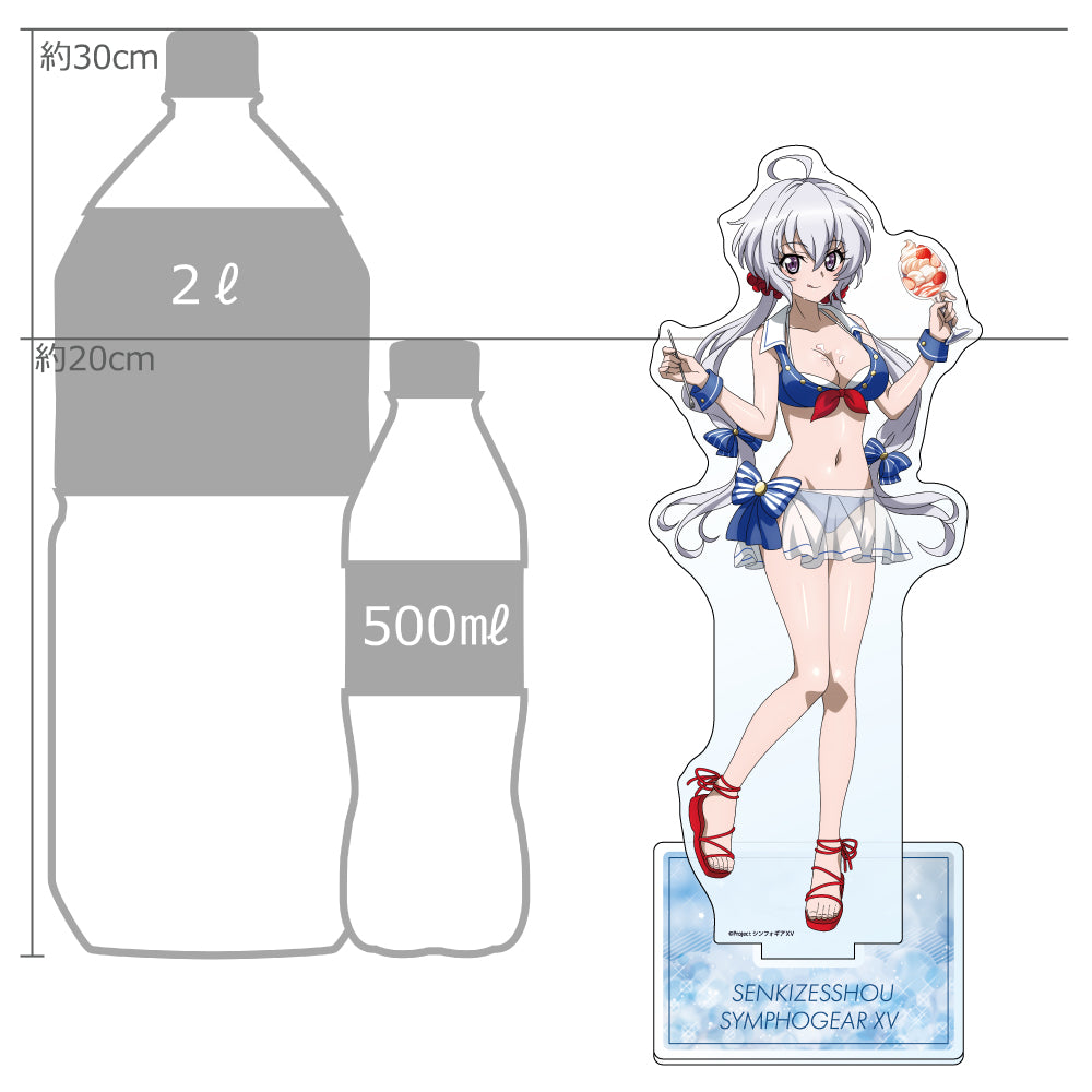 戦姫絶唱シンフォギアXV 描き下ろし特大アクリルスタンド クリス/マリンセーラー水着【再販】【予約商品】