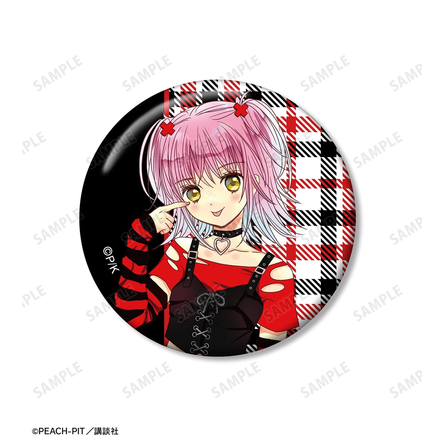 『しゅごキャラ!』PEACH-PIT先生 描き下ろし 日奈森あむ ゴスパンクver. 缶バッジ2個セット
