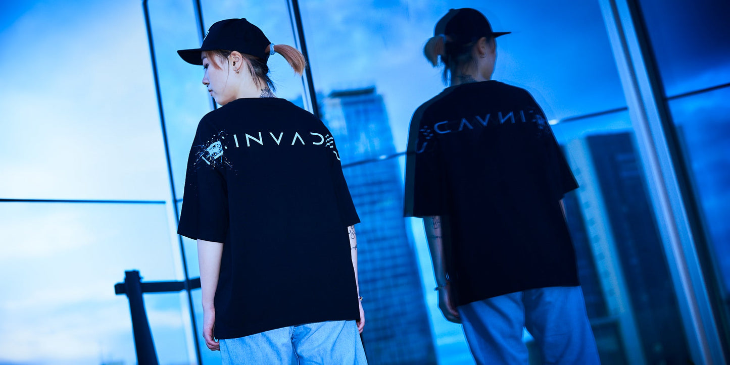 ID: INVADED イド:インヴェイデッド ビッグシルエットTシャツ