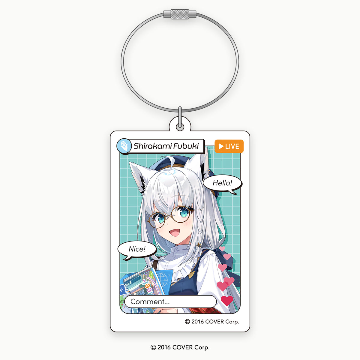 「hololive Meet 2024」配信画面アクリルキーホルダー 白上フブキ