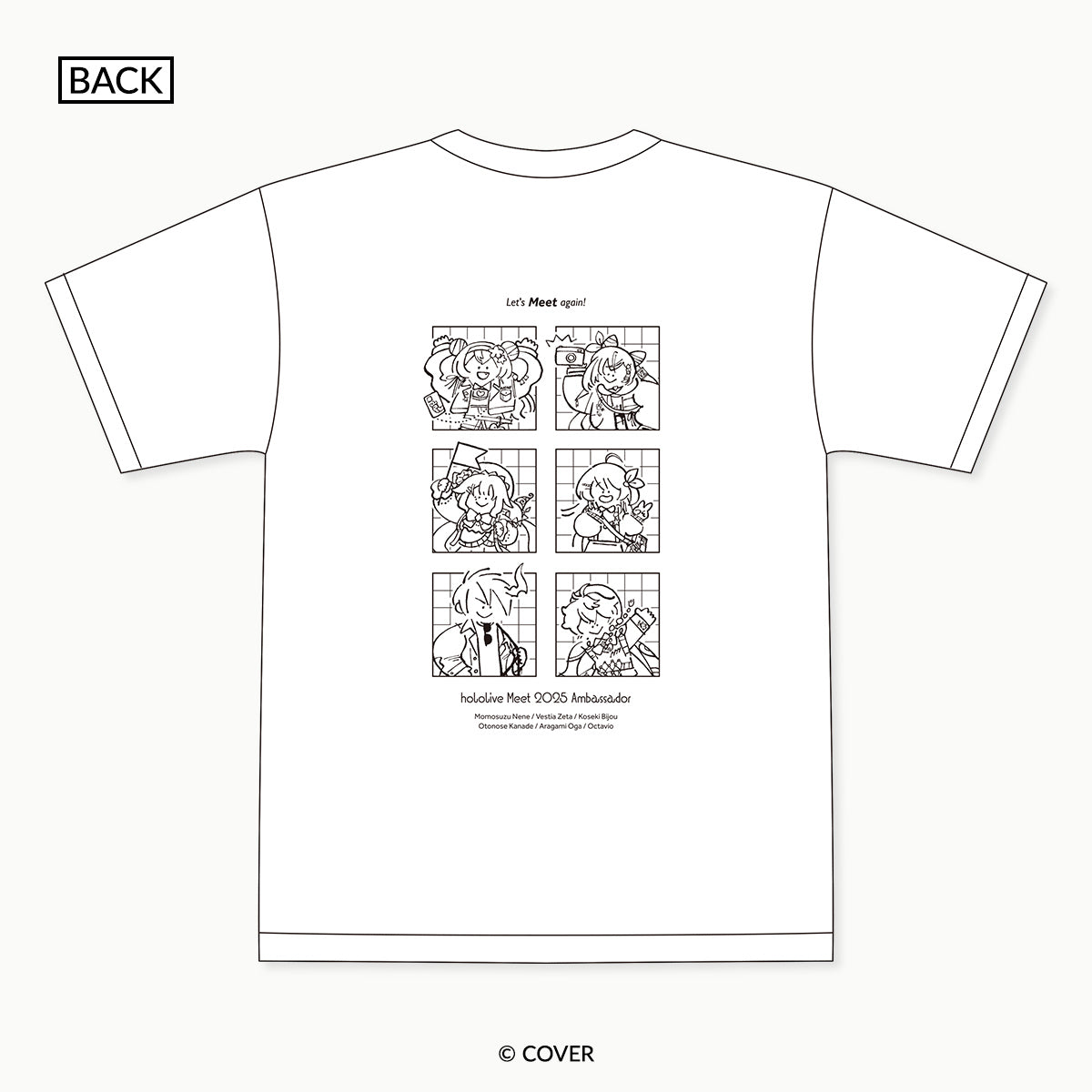 「hololive Meet 2025」デフォルメイラストTシャツ【予約商品】
